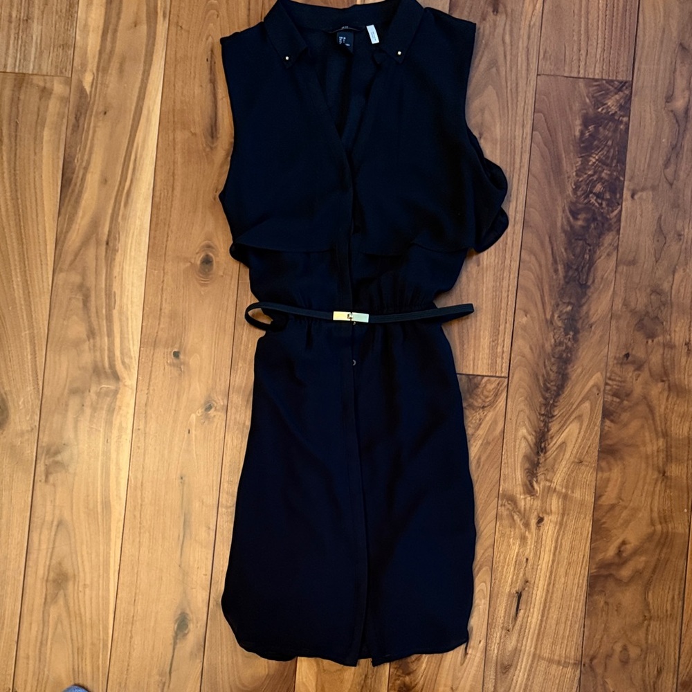 H&M Black Sleeveless Mini Dress